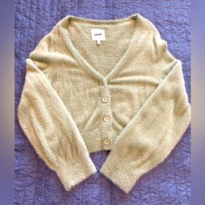 Cozy green Aerie cardigan!
